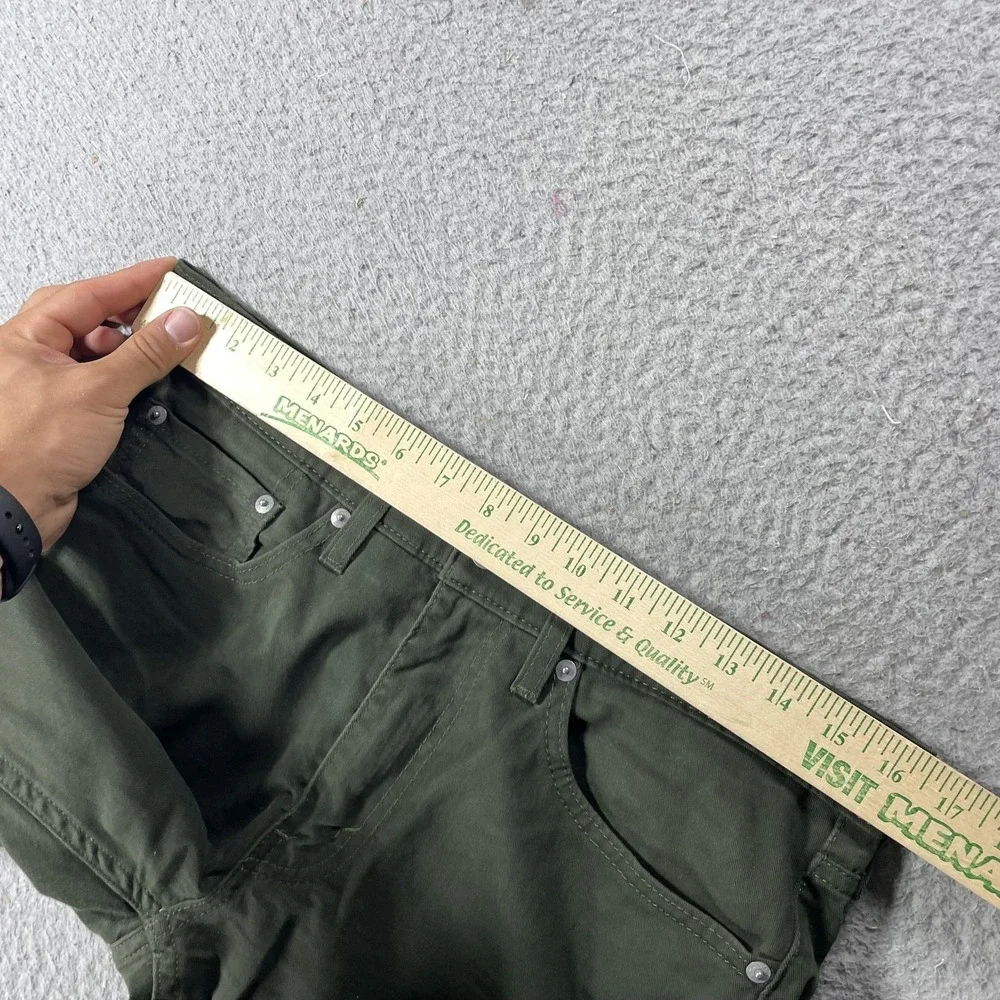 Levis 514 Jeans Mens 32x32 Green Dark Wash Straight Regular Fit Denim Pants
